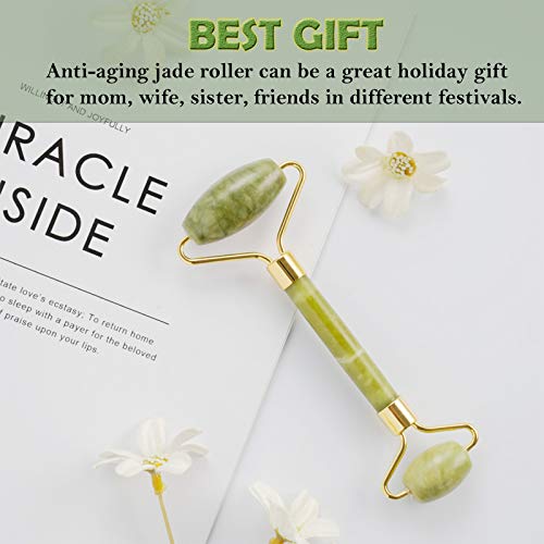 image for Fiezkaa Jade Roller for Face, Facial Massager for Anti Aging, Beauty F