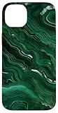iPhone 14 Plus Abstract Turquoise Peridot Green Geode Malachite Mineral Case
