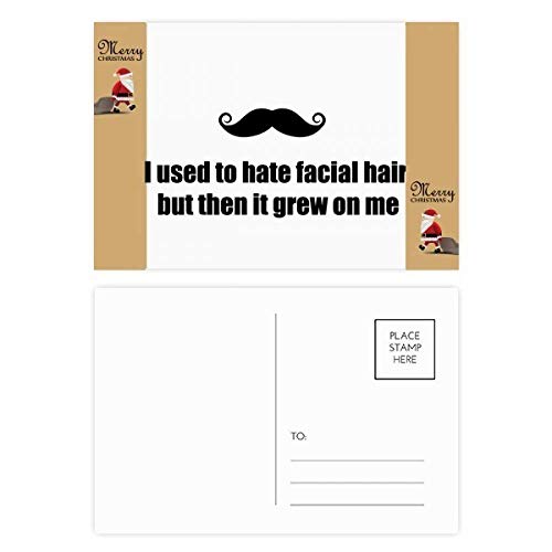 Cartes de remerciement barbe en carton rigide lot de 20 pour papeterie de barbier