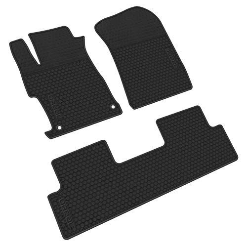 iallauto All Weather Floor Liners Replacement for Honda Civic 9th 2012 2013 2014 2015 Heavy Duty Rubber Car Mats Front and Rear Seat Vehicle Carpet-Full Black Odorless