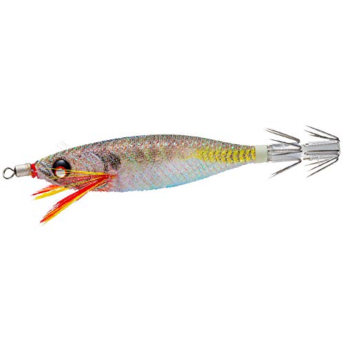 Duel A1709-LRAJ Squid Dropper EZ-Bait, 3.1 inches (80 mm), Luminous Real Horse Mackerel, Squid Metal
