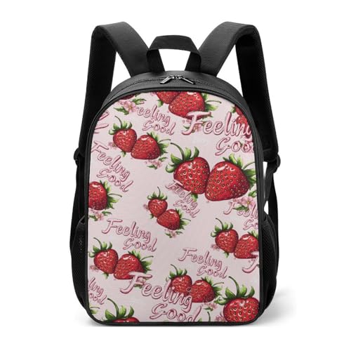 Strawberry Feeling Berry Good Fruit Cute Backpack Large Capacity Oxford Oloth Backpacks for Women Men Traveling