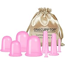 Cupping Therapy Sets Silicone Anti Cellulite Cup Vacuum Suction Massage Cups Facial Cupping Sets Body and Face rosa