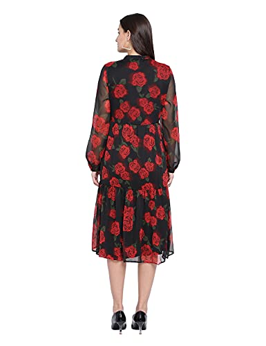 Image of oxolloxo Women's Polyester A-Line Midi Dress