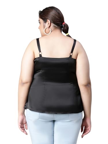 Image of oxolloxo Women Plus Size Round Neck Criss-Cross Back Shoulder Strap Top