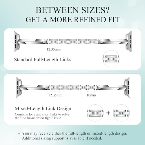 Image of Missair Thin Band Compatible with Apple Watch 38mm 40mm 41mm 42mm 44mm 45mm 46mm 49mm for Women, Slim Bracelet Designer Dressy Stainless Steel Metal Strap for iWatch Series 11 10 9 8 7 6 5 4 SE Ultra