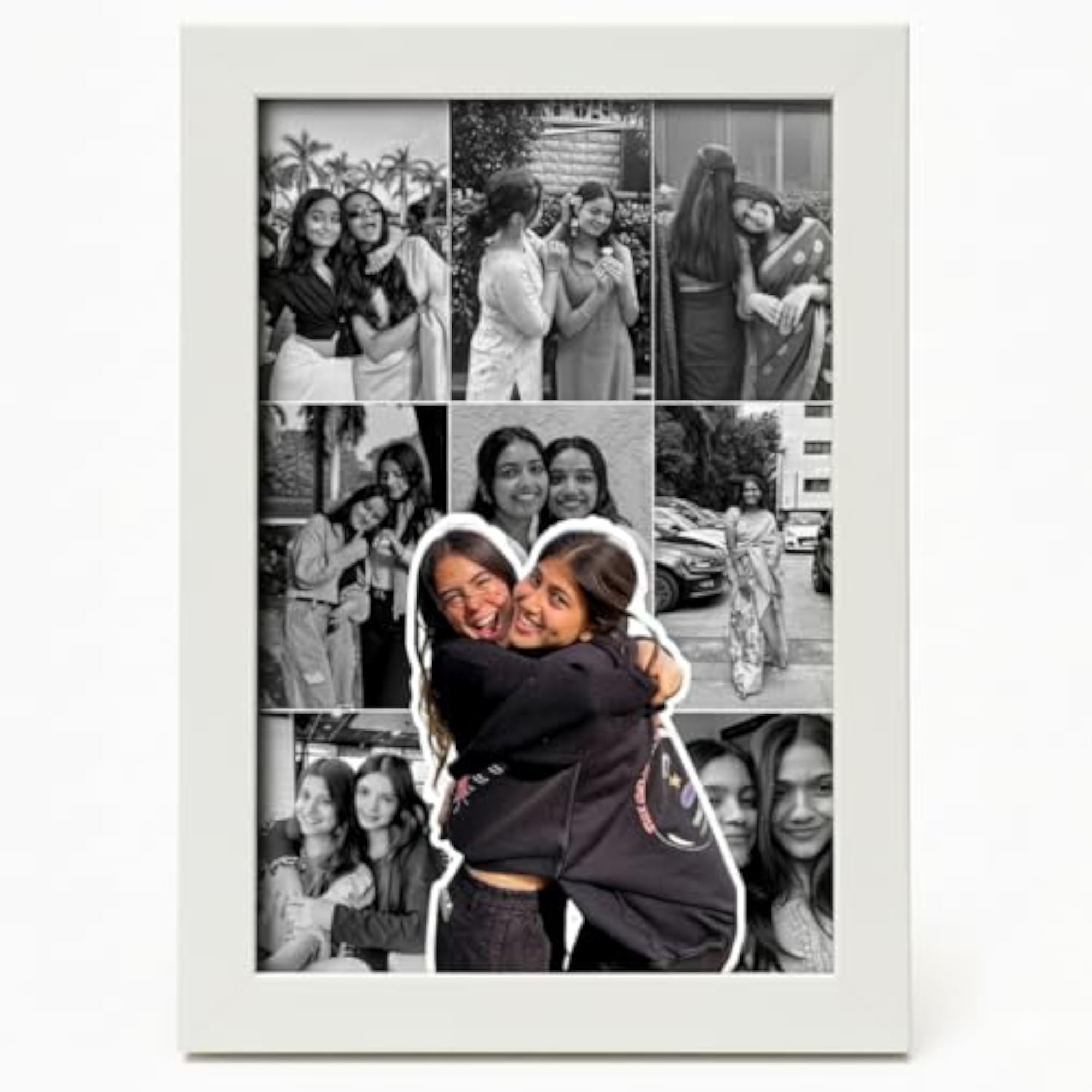 Customised Photo Collage Frame with Black Border