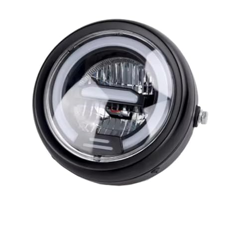 Antibrouillards longue portée phare de moto LED rond 6.5" Cafe Racer blanc Yamaha