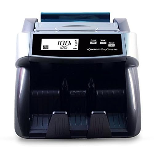 Image of Kores Easy Count 440 Currency Counting Machine - Ideal for Shops, Offices & Retail | Fake Note Detection | Counts 900 Notes /Min | Supports INR /USD /EUR