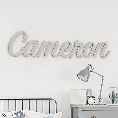 Personalized Custom Wooden Name Sign - CAMERON Font Baby Name Sign For Nursery and Wall Decor (12
