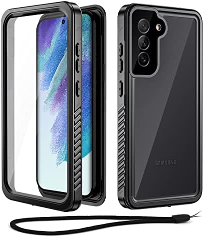 Beeasy für Samsung Galaxy S21 FE 5G Hülle, IP68 Wasserdicht Outdoor Handyhülle, 360 Grad Schutzhülle mit Displayschutz, Stoßfest Staubdicht Sturzfest Panzerhülle S21 FE Case, Schwa