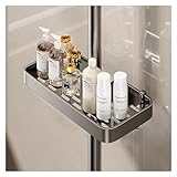 lesulety Duschablage Für Duschstange Duschablage Stange Ablage Dusche Regal Dusche Ohne Bohren Shower Shelf No Drill Shampoo Halterung FüR Dusche Ohne Bohren,Grau,A