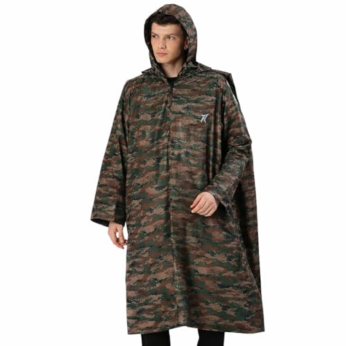 Image of ROCKSPORT Unisex Hooded Rain Poncho for Adult,Waterproof, lightweight,Reusable& Packable, One Size Fits Most, Free Size