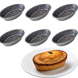 Sunrise Backformen für Leccesi Pasticciotto Leccese Backform aus Aluminium mit Antihaftbeschichtung in Steinoptik 100% Made in Italy Größe 10,5 x 7 cm (6)