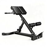 Heavy Duty Hyperextension bench,Roman Chair: Back extension bench 5 - Level Adjustable Incline, Ab/Glute Workouts, 330lbs Capacity Home Gym Equipment