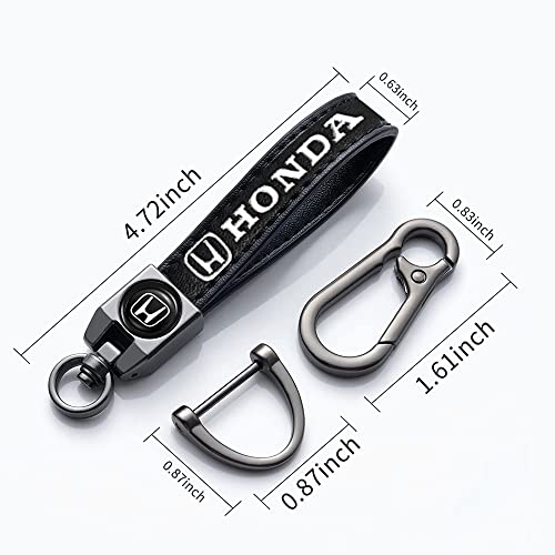 PQQFF Car Leather Keychain Key Fob Holder for Men and Woman, Anti-rust Key Ring Car Key Chain Family Present — view 2