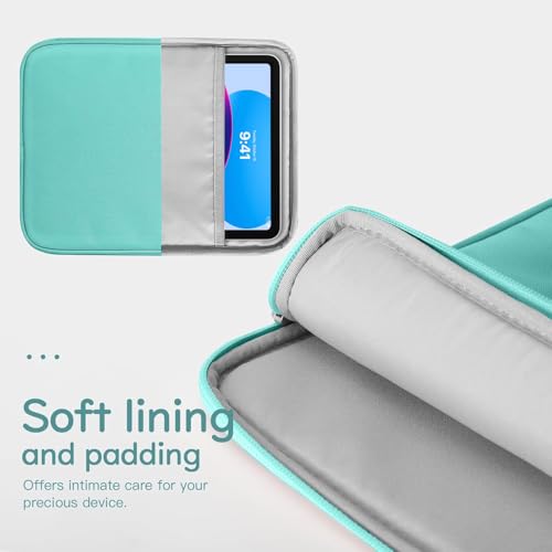 Image of Dadanism 9-11 inch Tablet Sleeve Bag Carrying Case for iPad (A16) 11th Gen 11 inch, iPad 10th Gen 10.9 inch Air 5 /4, iPad Air M4 /Pro 11 inch, iPad 9 /8 /7th, Galaxy Tab A11+ Plus 11 inch, Remarkable 2 10.3 inch, Lake Blue