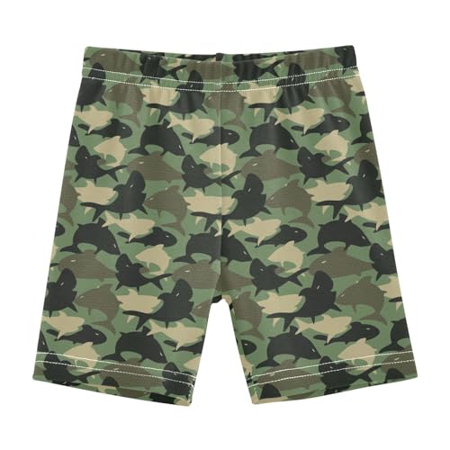Girls' Shorts Soft Summer Soft Boxers Short Camouflage Shark Leggings Dance Bottoms