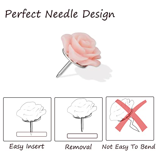 Lyroo 50 Pcs Push Pins Flower Thumb Tacks Cute Butterfly Pin Board Push Pins For Cork Board Wall Cute Desk Decor Office Accessories For Women Decorations Corkboard Wall Artwork Crafts #TOP4