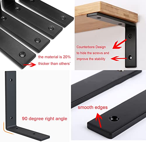 Voovoo HEAVY DUTY L Shelf Bracket 12 X 8 Inch Metal Shelf Bracket thumb #2