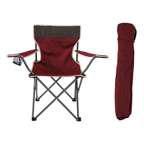 Chaise pliante d'extérieur confortable, siège de camping portable marron - 7