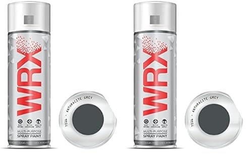 WRX Spray Paint 400 ml - Anthracite Grey 7016 - RAL 7016 Multi-Purpose, Ozone Friendly 7016 (Pack of 2)