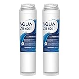 AQUACREST NSF 401,53&42 to Reduces Lead, Chlorine, Taste & Odor, Cyst, Benzene and More, Compatible with GE FQSVF, GXSV65R (1 Set)