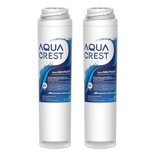 AQUA CREST FQSVF FQSVN 𝐍𝐒𝐅/𝐀𝐍𝐒𝐈 𝟒𝟎𝟏 𝐂𝐞𝐫𝐭𝐢𝐟𝐢𝐞𝐝, 𝐑𝐞𝐝𝐮𝐜𝐞𝐬 𝐏𝐅𝐀𝐒, 𝐏𝐅𝐎𝐀/𝐏𝐅𝐎𝐒, Replacement for GE FQSVF, FQSVN, FQSLF, GXSV65R, Model No.AQU-FF23-VF (2 Pack)