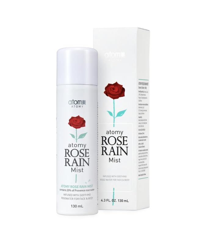 Atomy Rose Rain Mist for Face, Body & Hair, 130 ml | 20% Provence Rose Water, Aerosol Fine Spray, 360° Any Angle Spray, 99.6% Usable Contents, Hydrating & Cooling-picture-47