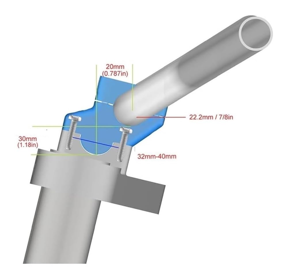 Estensore Manubrio Moto Riser Manubrio Argentati Offset Da 22 Mm 7/8" Sollevati, Spostati Ed Estesi Per GSX 250R 650F 750S 1000S S750 Componente