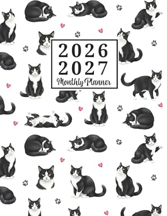 Amazon.com: Tuxedo Cat 2026 - 2027 Monthly Planne…