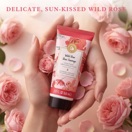 BODY & EARTH # LOVE Hand Cream Gifts Set for Women, 4PCS Wild Rose Bath and Body Gift Set with Hand Cream, Body Lotion, Body Scrub, Soap, Self Care Kit Spa Gifts for Women Christmas Gift for Her - Image 3