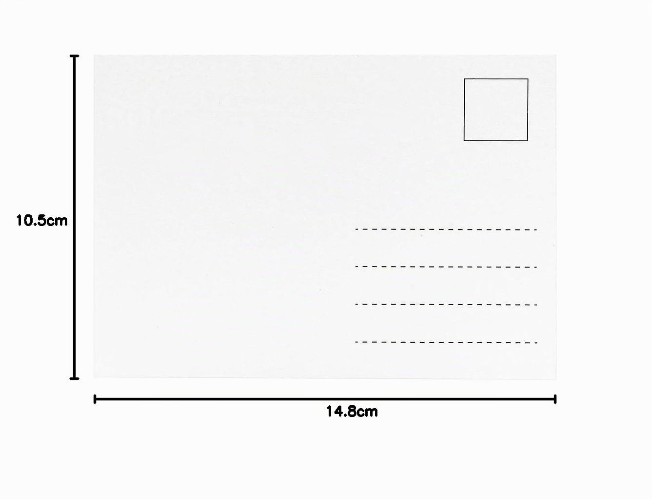 Cartes postales vierges blanches A6 10,5 x 14,8 cm 300 g/m² Lot de 100