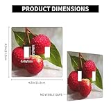 Lychee Double Gang Toggle Light Cover Wall Plate Switch Decor Standard Size - 11.4x11.4cm - Image 4