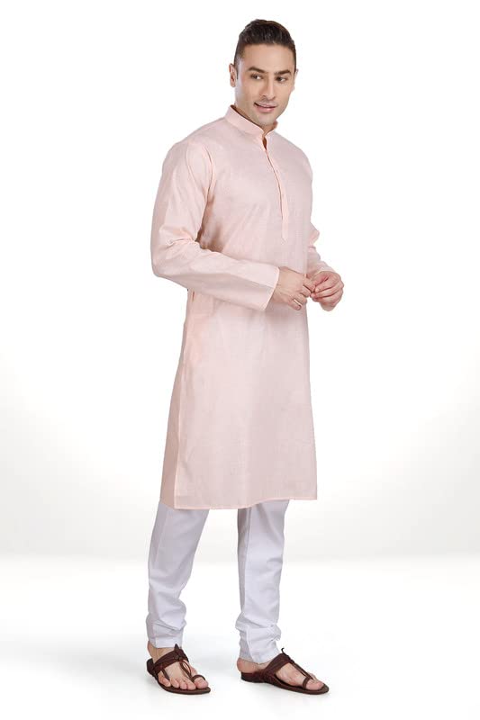 Image of RG DESIGNERS Linen Look Kurta Set for Mens