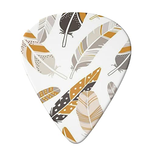 FUCVNPZ Lot de 6 médiators en celluloïd, plumes rétro colorées, légères, moyennes et lourdes pour guitares acoustiques… - Les Beatles, Paul McCartney, John Lennon, RIngo Starr, George Harrison FUCVNPZ Lot de 6 médiators en celluloïd, plumes rétro colorées, légères, moyennes et lourdes pour guitares acoustiques… – Image 4