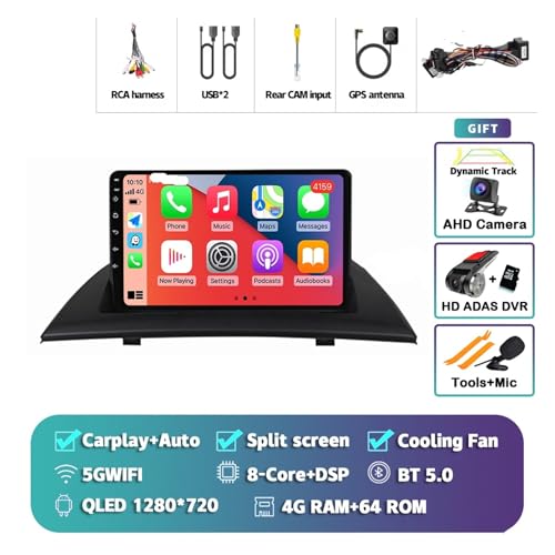 Autoradio GPS para BMW X3 E83 con Android 15, Carplay y pantalla multimedia de 2din 2
