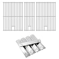 Adviace Replacement Parts for Nexgrill 720-0882A Evolution Infrared Plus 5-Burner Grill, Stainless Steel Heat Plates and Grill Grates for Nexgrill 5 Burner 720-0882A Gas Grill