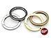 CRAFTMEMORE Metal O Ring Spring Opening Purse Making Snap Angle-Edge O-Rings Clip Key Ring Holder 2pcs SCOF (1 1/2 Inch, Brushed Brass)
