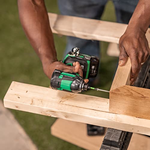 Metabo HPT Pneumatic Roofing Nailer + 18V Impact Driver Pro Bundle Kit, 1-3/4-Inch Coil Roofing Nailer with BONUS 18V Triple Hammer Impact Driver Kit, KNV45AB2 by Metabo HPT - Image 5