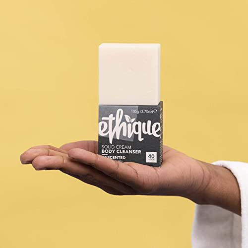 Ethique Unscented Solid Cream Body Cleanser - Body Wash For Dry And Sensitive Skin - Plastic-Free, Vegan, Cruelty-Free, Eco-Friendly, 3.7 Oz (Pack Of 1) #TOP28