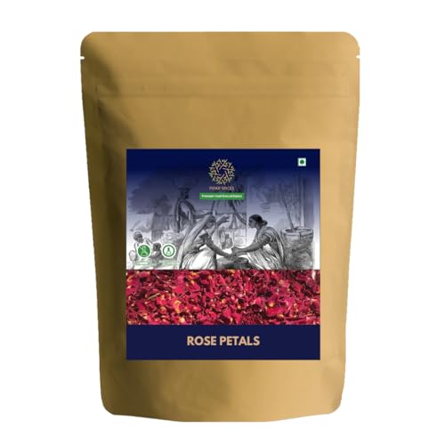 Pipar Spices Dried Rose Petals, 100g (3.5 oz) | Food Grade