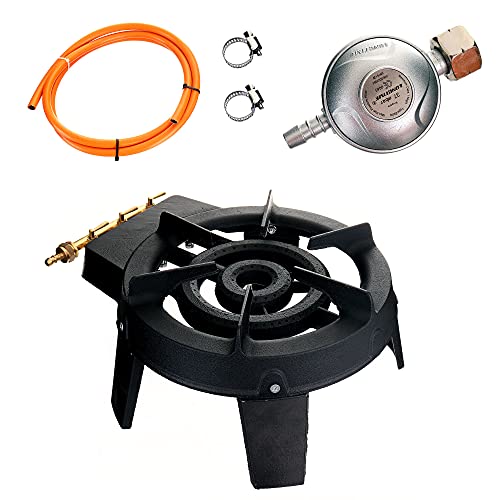 Un réchaud tabouret à gaz 9,8kW construction en fonte Réchaud de camping