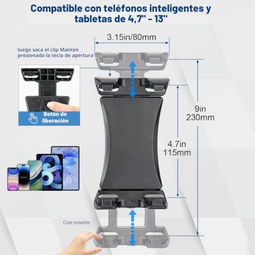 Soporte para tablet para soporte de micrófono koolehaoda giratorio 360 2