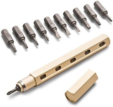 Mininch Premium Tool Pen EDC Multi-Tool Screwdriver | Interchangeable Phillips, Flathead, Hex, and Star Bolt Heads | Imperial and Metric Sizes - Imperial Hex