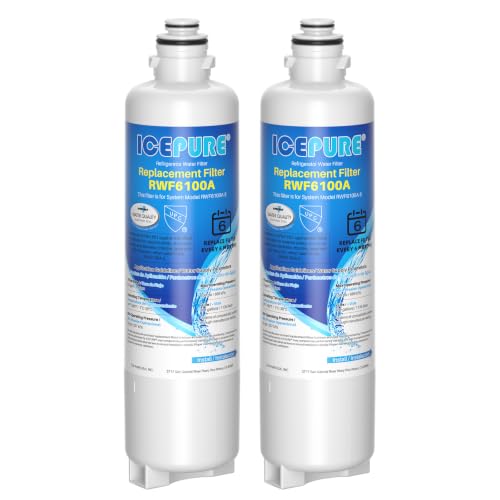 Image of ICEPURE BORPLFTR50 Replacement for Bosch 11025825 Ultra Clarity Pro Refrigerator Water Filter, Compatible with 12033030, 12028325,BORPLFTR55, B36CT80SNS, B36CL80ENS, WFC100MF, KWF 2000, 2PACK