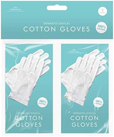 New 2 Pairs Dermatological Cotton Gloves Cream Absorbtion Eczema Dry Hands Skin Shopmonk