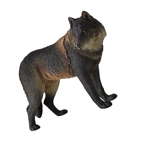 Figurine loup réaliste en plastique pour enfant jouet animal miniature