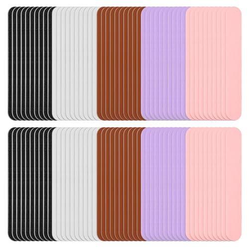 Mini limes à ongles double face grain 100/180 lot de 100 pièces multicolores