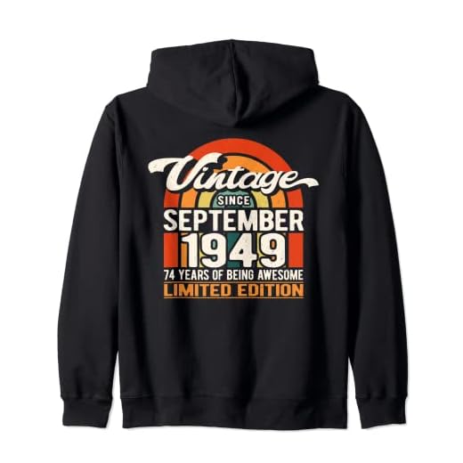 74 años de impresionante vintage septiembre 1949 - 74 cumpleaños Sudadera con Capucha